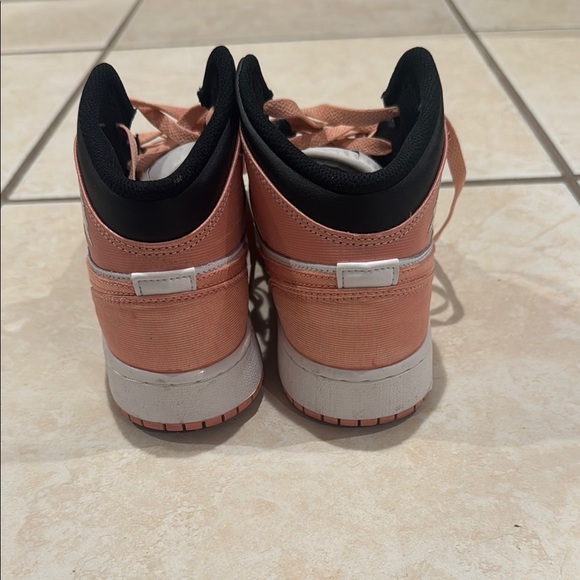 Nike Air Jordan Mid in Black, White, and Peach - Picture 4 of 5